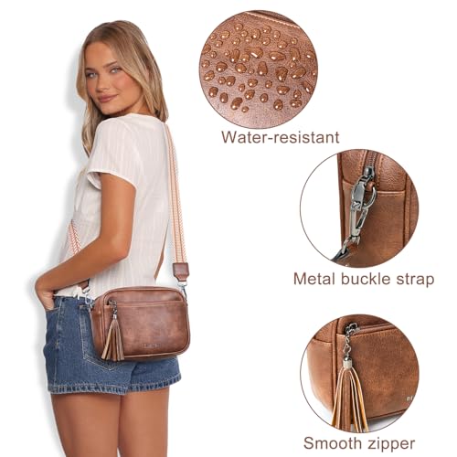 Image of Bluome Small Crossbody Purse for Women, Multi Pocket Travel Purses Crossbody Bag Shoulder Handbags with Adjustable Strap
