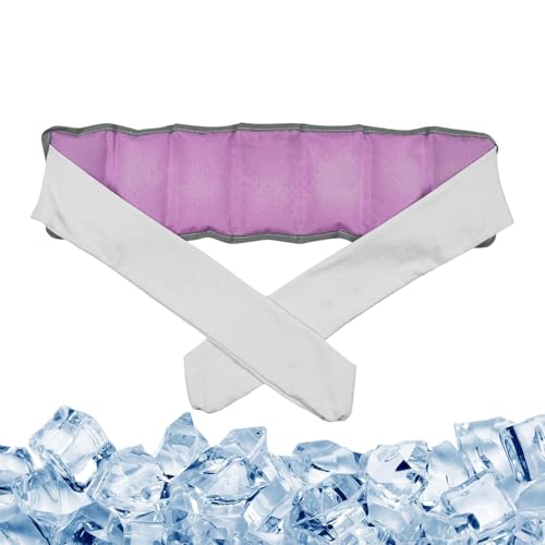 Banda de hielo de congelación de collar de enfriamiento, cinta de cuello de gel suave para aliviar los sofocos | Compresa en frío portátil, bufanda de enfriamiento hidratante, ideal para senderismo, e