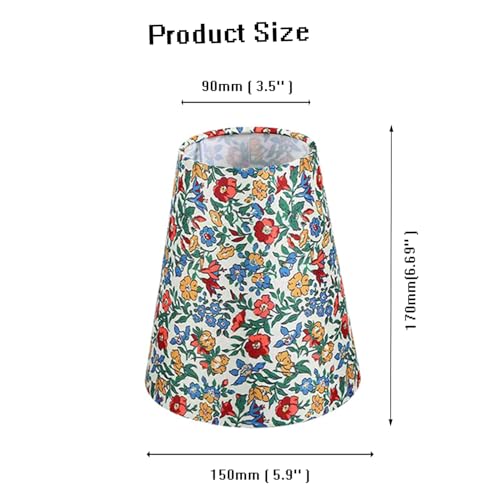 Set of 2 Small Fiber Printing Flowers Lamp Shades,Modern Floral Pattern Fabric Lampshade for Table Lamps, Floor Lamps, DIY Pendant Lights, Wall Sconce - Image 6