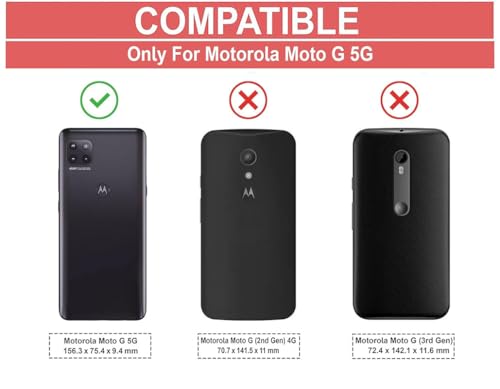 Image of Hybrid Carbon Fiber Back Case for Moto G 5G (Black)