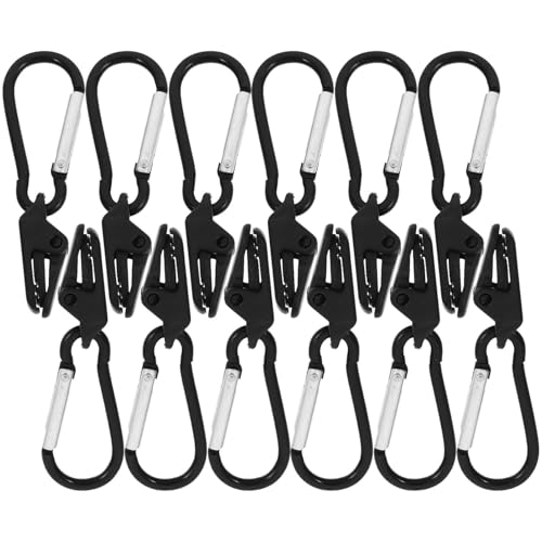 NULYLU 12 Pack Windproof Tent Clips Tent Tarp Anchors Heavy Duty Plastic Duckbill Clips