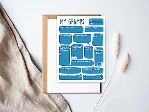 HKDesignGift Cartão My Gramps - Cartão de Dia dos Pais - Presente engraçado de aniversário - Cartão