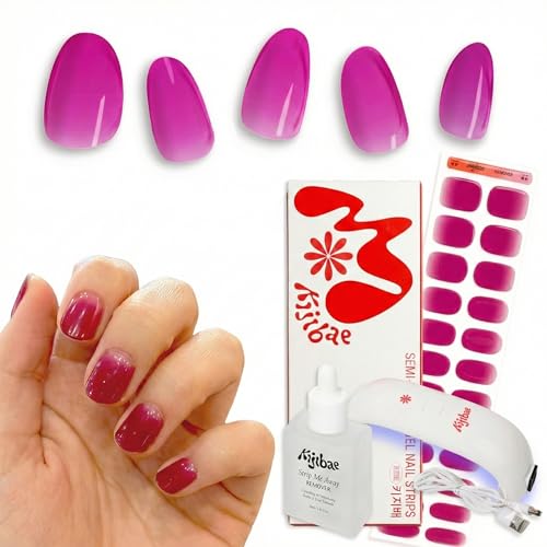 Purple Ombre Semi Cured Gel UV Nail Wraps + UV