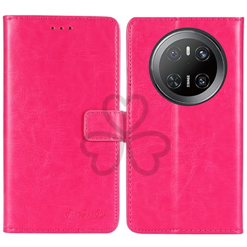 TienJueShi Rosa Book Stand Retro Flip Leather Protector Phone Wallet Gel Cover Etui TPU Silicone Case For Huawei Mate 70 Air 7 i