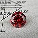 GEPAS 0.5-4ct Garnet Color Moissanite Stone Loose Gemstone Round Cut Lab Grown Simulated Diamond With GRA Certificate For Jewelry Making (5mm 0.5ct)