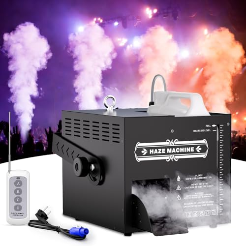 Osusuent 1500W Macchina del Fumo con Telecomando,Macchine Fumo Portatile Serbatoio con 3 Litri,Riscaldamento 3 Minuti,per Feste,Matrimoni,Discoteca,Matrimonio,Effetti su Palco Spettacolo
