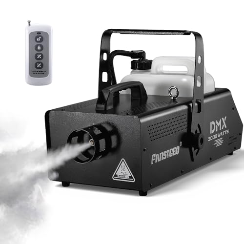 FANSTGEQ 3000W Professional Fog Machine with DMX Remote for DJ Stage Halloween