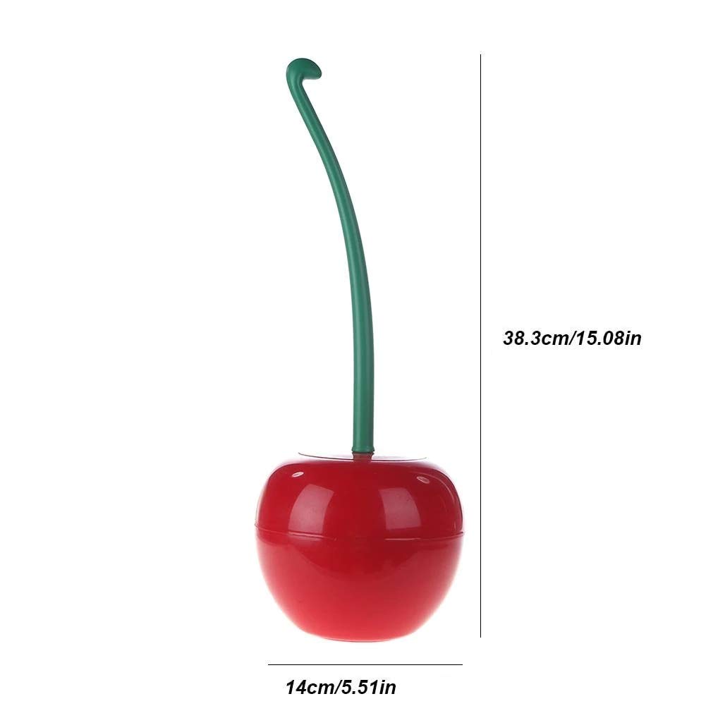 WC-Bürste In Kirschform – Stehendes Badezimmer-Set Mit Halter, Rot (Höhe 35,6 Cm)