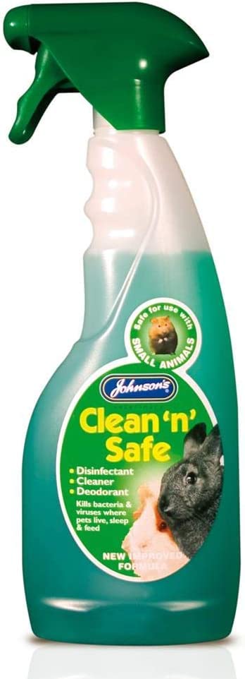 JOHNSONS CLEAN N SAFE SMALL ANIMAL MOUSE CAGE DISINFECTANT CLEANER 6 PACK 3L Y72