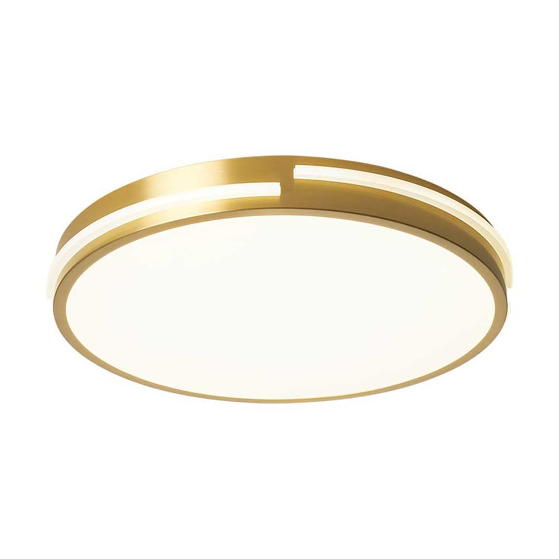 JXYDJH Luxury Gold Ceiling Light Fixtures Brass Circle Close to Ceiling Light 36W Entryway Lamp Fixture 19.7" Modern Vintage Ceiling Lighting for Kitchen, Basement, Laundry Room, Bedroom 1-Pack