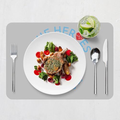 Sets de table souples gris grand format napperons liège cuisine - 7