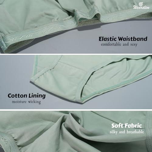 Image of Wearslim Premium Women Soft and Comfortable Women's Cotton Bikini No Show Panty | Ladies Invisible Breathable Briefs Soft Stretch Hipster Underwear