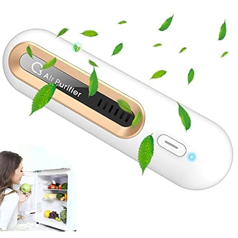 USB Mini Fridge Deodoriser and Freshener Acemall Fridge Fresheners Reusable Fridge Odour Eliminator, Portable O₃ Ozone Generators, Small Ozone Air Purifier for Fridge, Car, Shoe Closet, Wardrobe Cover