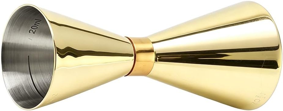 Cocktail Jigger, 30/45 ml Double Ended 304 Stainless Steel Bar Measuring Jigger Cup with Scale for Home Bar and Parties