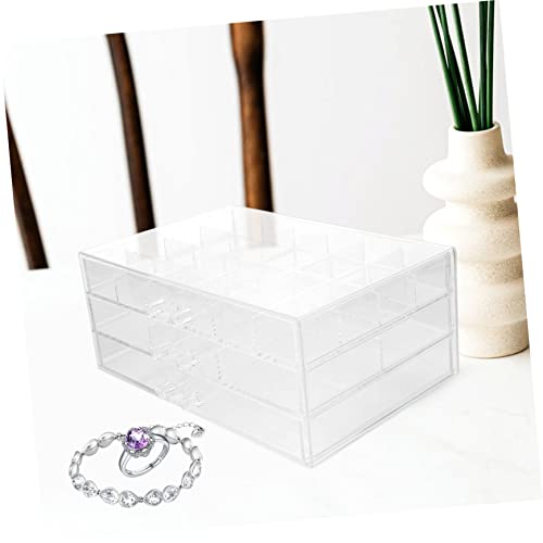 Boîte à Bijoux Transparente Mipcase à Tiroirs Multi-couches pour Organiser Vos Ongles