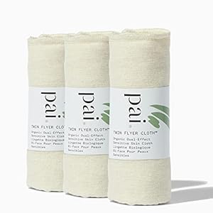 Pai Skincare – The Twin Flyer Organic Dual-Effect Face Cloth | Natural, Vegan, Sensitive Skincare (3 Pack)