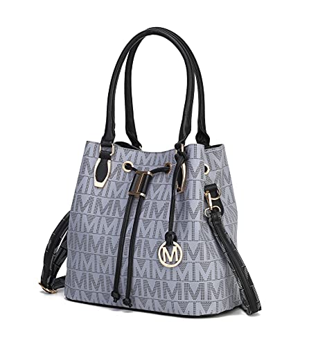 MKF Collection Bolsa Hobo transversal para moda feminina – Bolsa de ombro de couro PU – Bolsa de mão com alça superior por Mia k, Jane Grey, Large