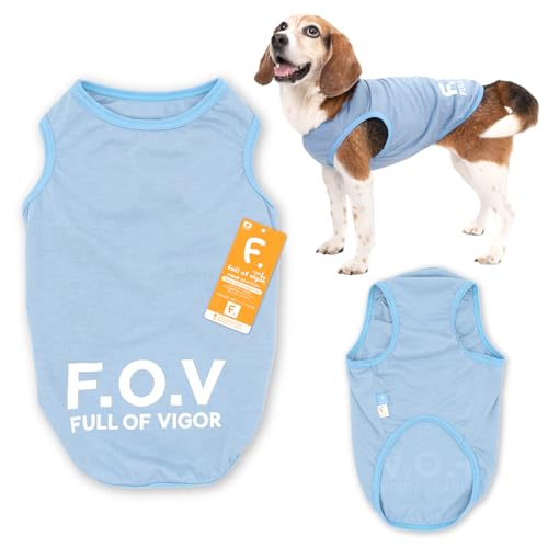 大型犬 接触冷感 綿モダール 天竺 タンクトップ 抜け毛対策 犬の服 フルオブビガー 7/スモークブルー BS