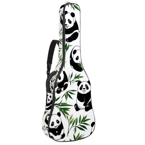 Sac pour guitare étanche à poches multiples motif panda