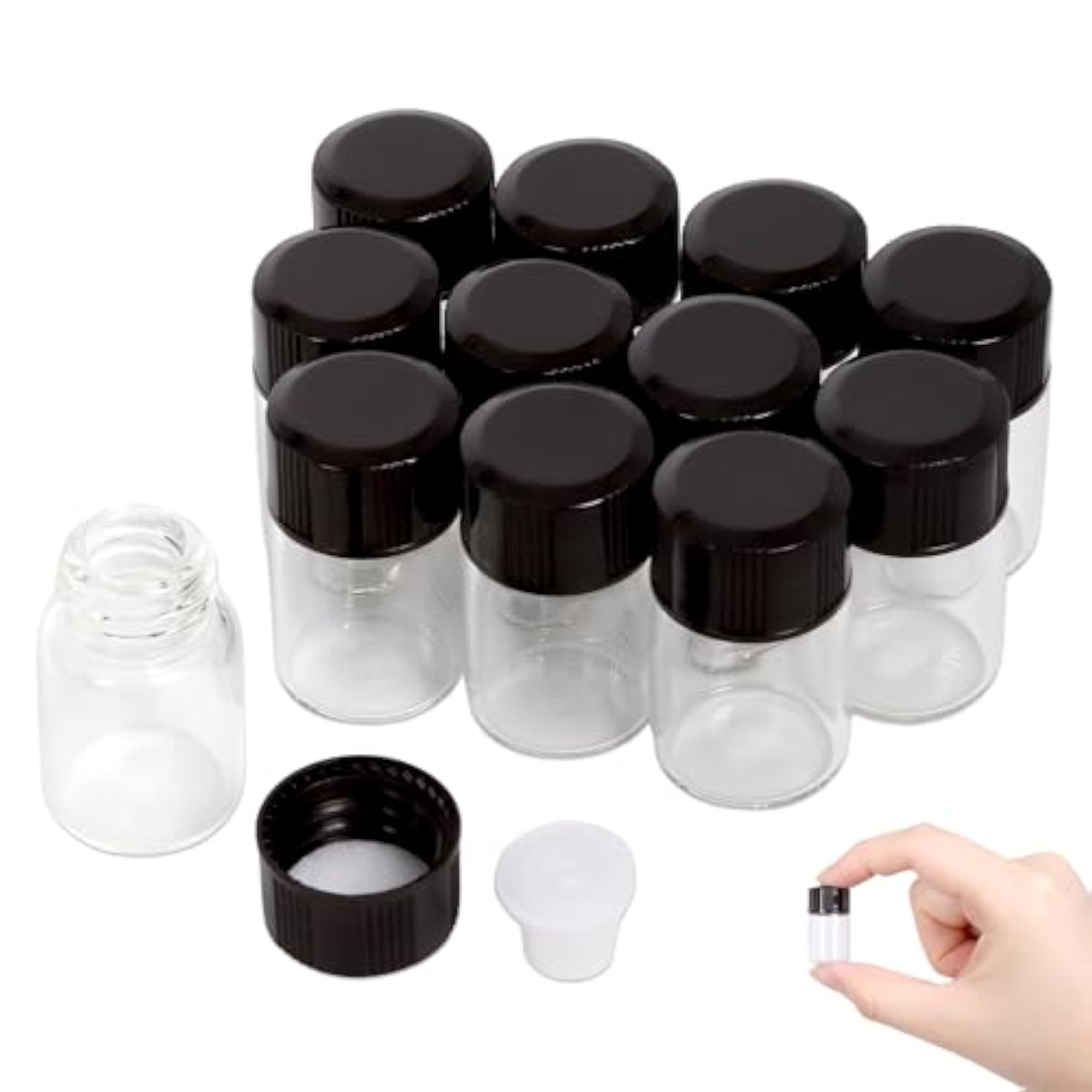 USA High Quality 2ml / 5/8 Dram Amber Glass Vial with Dropper Top