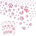 KEFAN 4 Pack Puppy Dog Pet Paw Print Plastic Tablecloth Table Cover Pink Paw Birthday Party Decorations Dog Party Decorations, Puppy Party Supplies for Dog Cat Birthday Party (51 Inch x 86 Inch) (4)