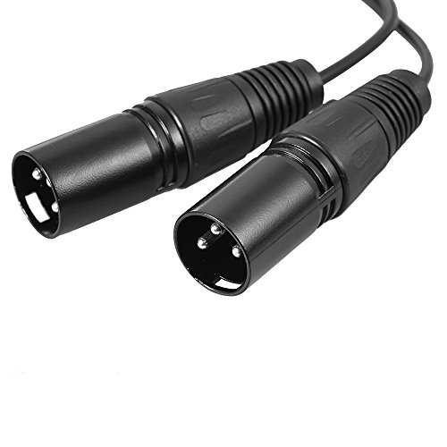 Mingzhe Cabo de Áudio Estéreo de 1,5 M/5 Pés Cabo Duplo Xlr Macho para Plugue Macho Rca Duplo para A