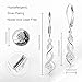 Sterling Silver Drop Dangle Earrings for Women Cubic Zirconia Hanging Dangle Earrings Long Infinity Drop Earring Leverback CZ Earing for Jewelry Gifts