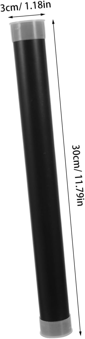 Xmas 10pcs Black Plastic Mailing Tube with Caps for Documents