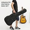 38 Inch Full Size Acoustic Guitar Classical Cutaway Design Hardwood Finish & Steel Strings with Bag (Natural) #4