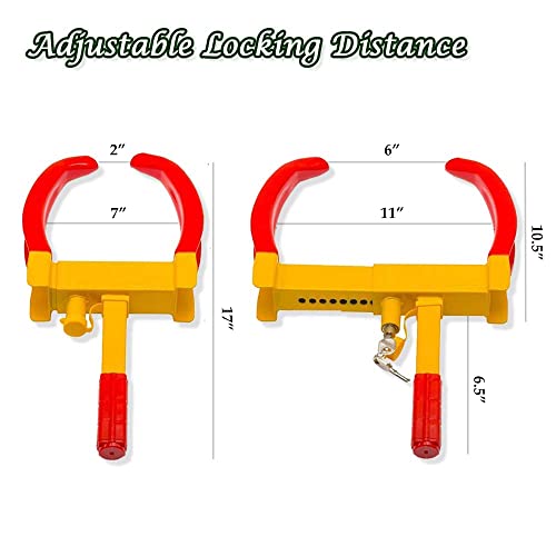 Zento Deals 2 Pack Security Tire Clamp - Premium Quality Heavy Duty Anti- Theft Vehicle Wheel Lock #TOP6