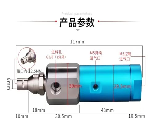 Valve de distribution à piston anti-bavure pour application de colle jaune de précision