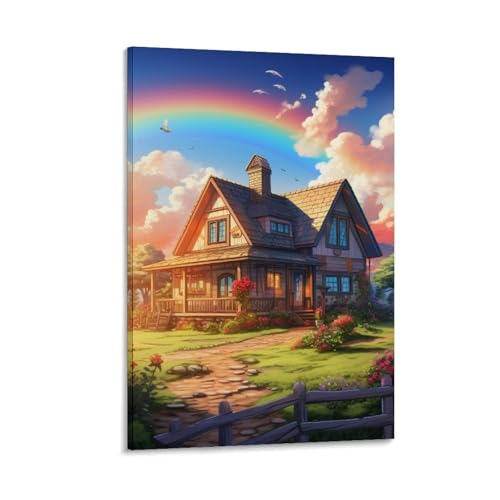 Toile de paysage doux 40x60 cm pour créer une atmosphère cocooning au salon