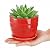 Elsjoy Set of 6 Ceramic Succulents Planter with Drainage Tray, 4.3 Inch Decorative Flower Pots Saucer Small Planter Pot for House Plants, Indoor Outdoor Plants, 6 Colors