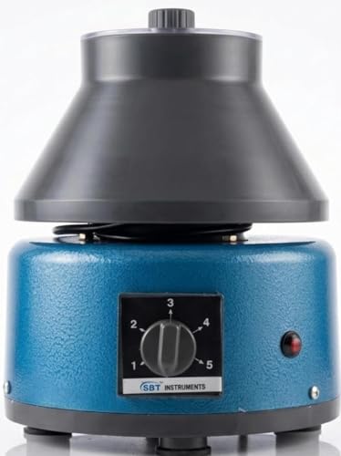 Image of Laboratory Centrifuge Machine for Blood Separation | Clinical Doctor Centrifuge with Shock-Free ABS Body | Medical Lab Equipment for Diagnostic & Research Use (Black & Blue)