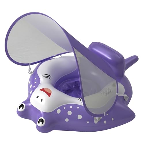 Flotador para bebés con dosel de piscina antivuelco estable niños 16-22 kg