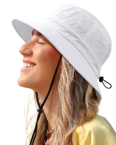 Image of Water-Resistant Bucket Hat for Women Men Rain Hat UPF 50+ Boonie Sun Hat Foldable Summer Floppy Fishing Safari Hats