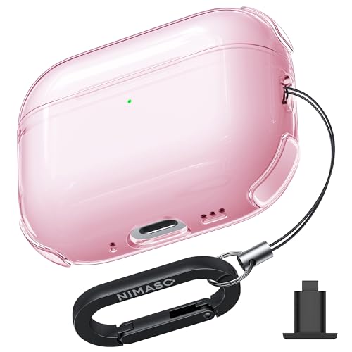 NIMASO �P�[�X AirPods Pro 3 ��3���� ��p �J�o�[ �G�A�[�|�b�Y �v�� 3���� TPU�f�� �ی� �P�[�X ���C�����X�[�d�Ή� �y�� �ϏՌ� �L�Y�h�~ �X���� �h�o �_�炩�� �J���r�i�t�� (�N���A-�s���N) NEC25L2000