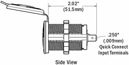 Miniatura 3 de Blue Sea Systems 1045 carga rápida 4.8A cargador dual USB Socket Mount, 12V/24V