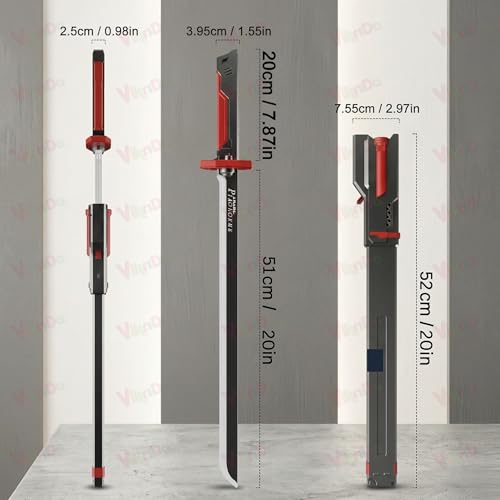 Image of VikriDA Neon Sword Spark Blade Toy with Hit Sensor, Sound & Fog Effect, Type-C Rechargeable - 27 inch Educational Toy