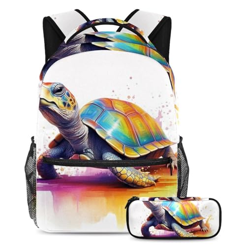 Sac à dos tortue colorée grand volume pour transporter les grands classeurs