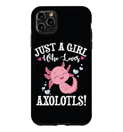 Funny Womens Kids Just A Girl Who Loves Axolotls Lover �X�}�z�P�[�X iPhone 11 Pro Max �p