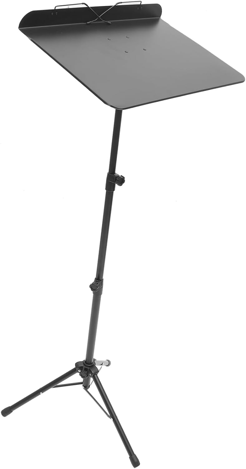 Soporte for proyector trípode ajustable con bandeja para ordenador portátil y estante