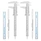 6 Stück Augenbraue Messlineal aus Kunststoff, Doppel-Skala Schieblehre Lineal/Eyebrow Mapping Ink String/Papierlineal, Tattoo Hautmarker für Augenbrauen Make up
