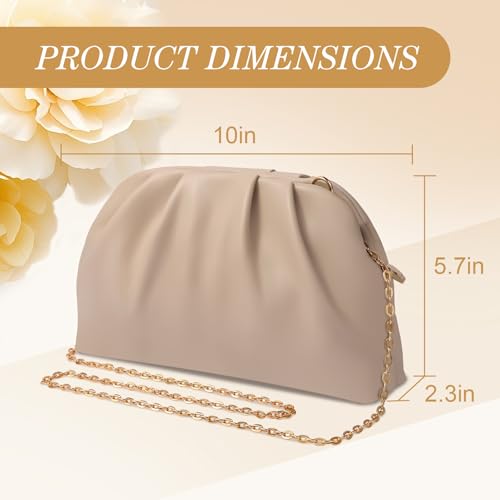 lovyoCoCo Clutch Purse for Women Soft Pleated PU Wedding Clutch, Elegant Evening Bag for Galas, Proms,Cocktail Parties - Image 3