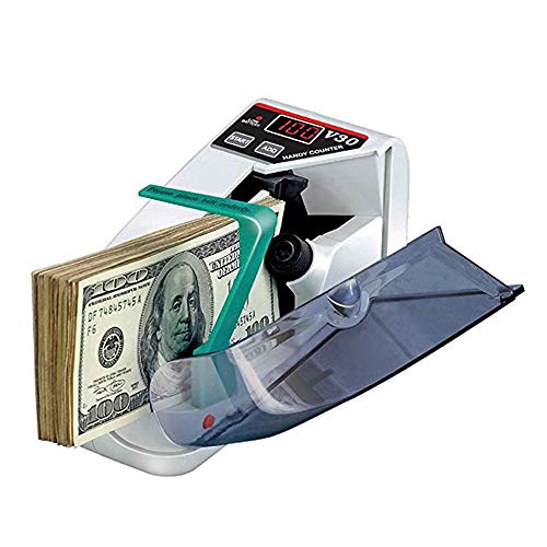 Portátil portátil V30 de factura de efectivo contador de billetes de banco de dinero de la máquina de conteo de monedas de CA o con batería Cover