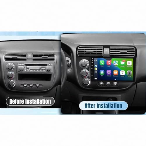 Radio Carplay para Honda Civic 2001-2005: Olvida Cables y Aparca Seguro con Cámara Trasera 2
