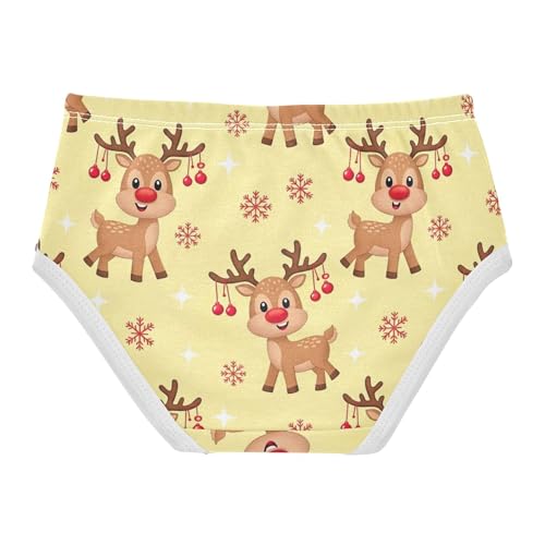 Girls Underwear Toddler 2t Cotton Panties Little Girl Pattern Briefs Undies Kids Cute Cartoon Reindeer Christmas2