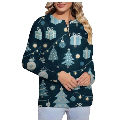 Laquieio Jersey navideño Mujer Manga Larga Manga Larga Cuello Redondo suéter de Navidad suéter Feo Navidad Elegante Original Adolescente Chica Ropa Mujer Otoño 2026 Barato-1