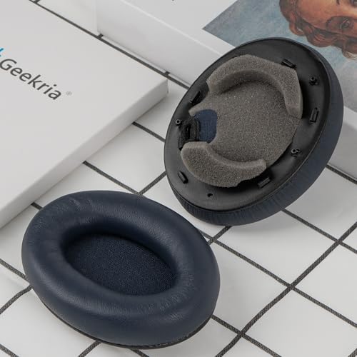 Geekria Almohadillas de Repuesto de Piel de Oveja para Auriculares Sony WH-1000XM4 (WH1000XM4), Almohadillas para Orejas, Piezas de Reparación (Azul) miniatura 5