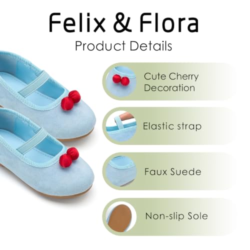 Image of Felix & Flora Toddler Flower Girl Dress Shoes - Girl Ballet Flats Party School Shoes Wedding